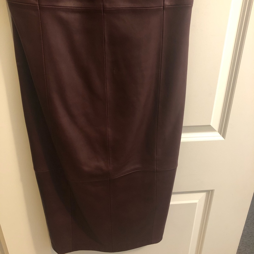 Burgundy Leather Dress - Picture 3 of 4